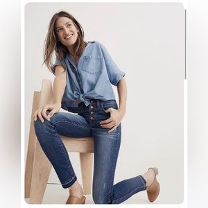 EUC MADEWELL 10" High-Rise Skinny Jeans: Drop-Hem Edition Size 26